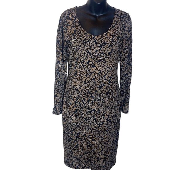 Peruvian Connection Dresses & Skirts - Peruvian connection women’s small long sleeve midi dress Bloomcore earthy eco